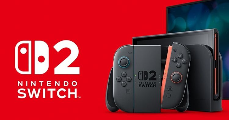 任天堂Switch 2主机展示界面,屏幕显示系统更新提示信息