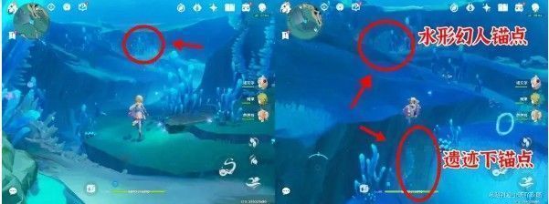 狭窄的水下洞穴通道内部景象,光线昏暗,墙壁泛着微光,预示着前方即将遭遇BOSS