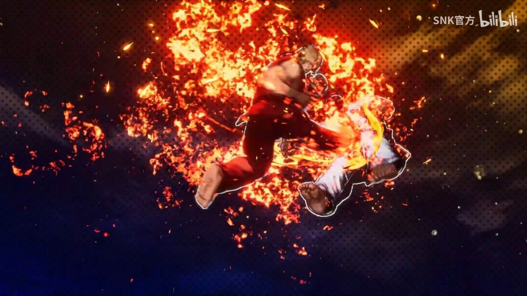 官方宣传图中肯站立于南镇高塔之上,俯瞰城市灯火