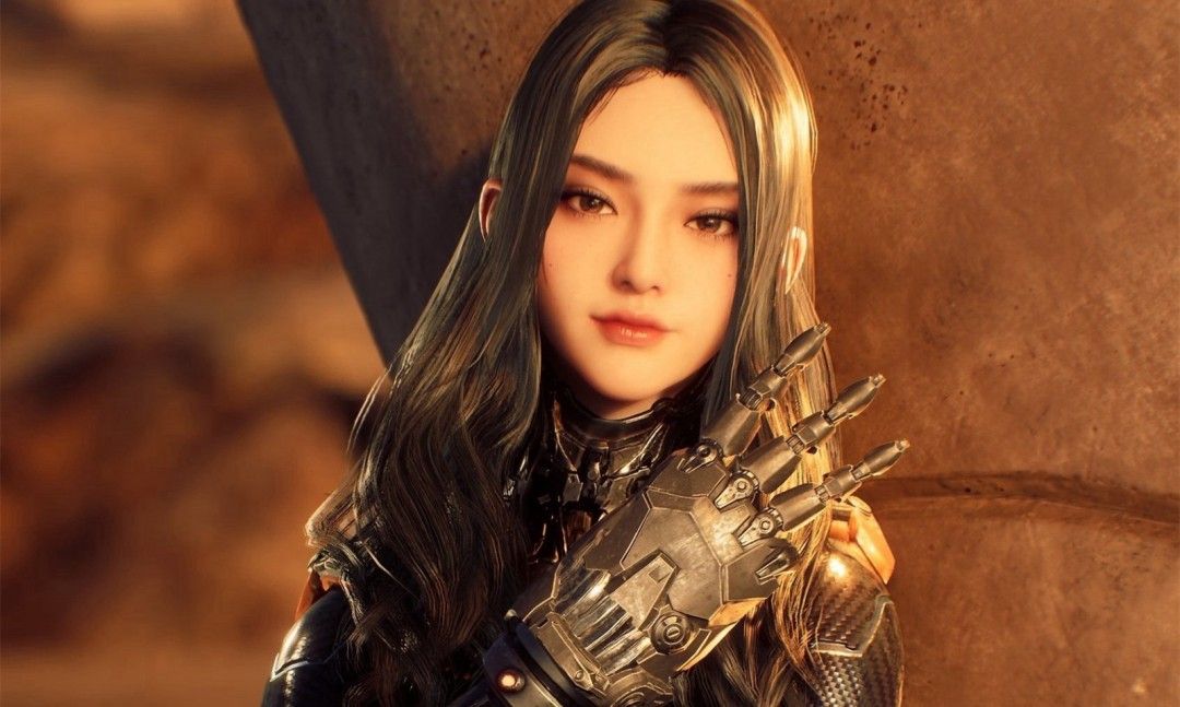 希雍城内告示板特写,周围环境充满未来科技感,NPC站在一旁等待互动