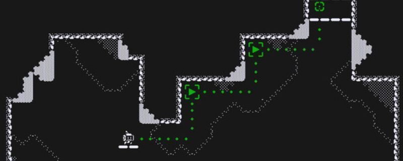 《径迹回响》游戏实机画面,展示角色在抽象风格场景中移动并留下轨迹的解谜过程