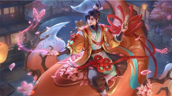 庄周锦麟游梦技能特效预览图，释放技能时浮现水波涟漪与鱼形光影，视觉效果清新柔和