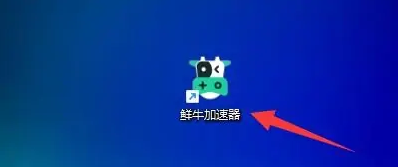 鲜牛加速器主界面截图,显示桌面客户端窗口及可点击的菜单图标