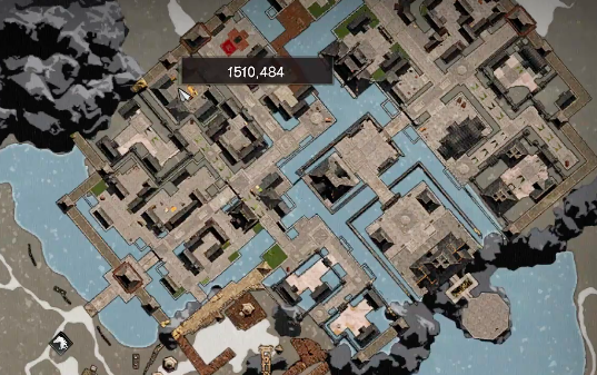 角色在岭花谷与NPC楚霄云对话,界面显示任务追踪路径