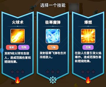 技能升级界面截图：火球术技能树清晰展示‘数量+1’‘伤害+22%’‘爆炸半径+1.2格’三条关键强化分支，图标旁标注‘推荐优先点满’醒目提示