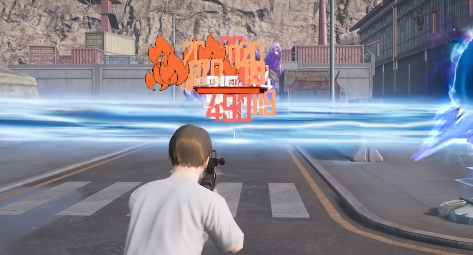 俯视角战场:发光的核心悬浮于平台中央,两名玩家架枪警戒外围通道,另两人正用烟雾弹封锁侧翼入口,地面投影显示倒计时87秒