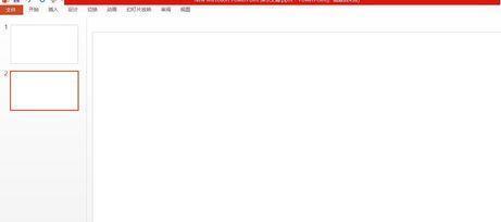 PPT界面展示新建空白幻灯片的操作步骤，左侧为功能区导航栏，右侧为干净的白色编辑画布