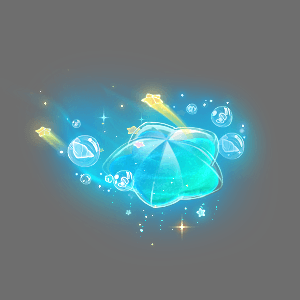 GIF动图:‘泡泡’特效如七彩肥皂泡般从坐骑背部升腾、破裂,折射出虹彩光斑