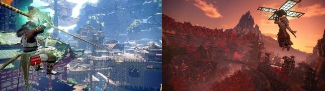 剧情CG分镜：晨曦微光中，主角推开‘凑之门’腐朽木门，门后并非废墟，而是悬浮于云海之上的巨大络繰浮岛，无数光丝如血管般搏动连接着远方若隐若现的化兽剪影