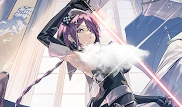 动态技能演示GIF：雨人撑开雨伞原地旋转，伞沿迸发环形冲击波，三名不同位置的敌人同时浮空并显示暴击数字，UI右上角实时跳动‘暴击率+25%’提示