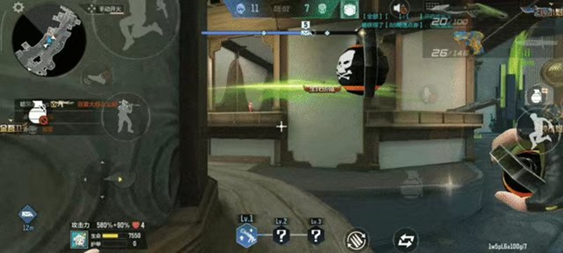 过山车轨道战术示意图：红色箭头标注幽灵常规复活点，蓝色箭头显示人类推荐防守位，黄色高亮区域为需重点排查的三个幽灵新刷洞窟