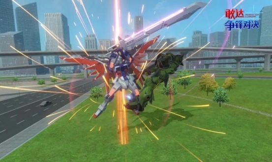 三段格斗演示动图：平A接横扫再接冲刺踢，最后一击将敌人踹向高空，动作张力十足