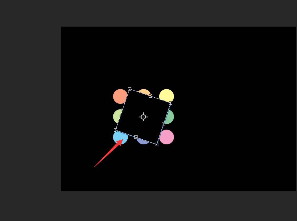 图层面板显示所有元素已合并为‘背景图层’,图层缩略图呈现完整彩色漩涡雏形,边缘过渡自然