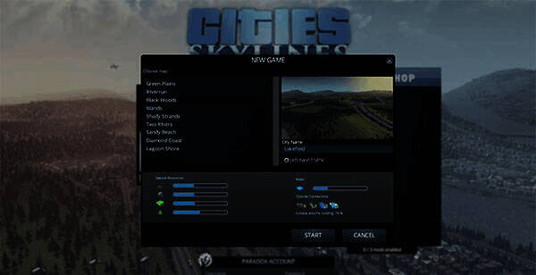 城市天际线地图展示