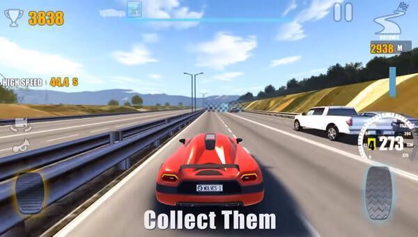 高速行驶与其他车辆擦身画面