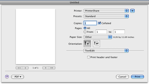 选择打印界面图