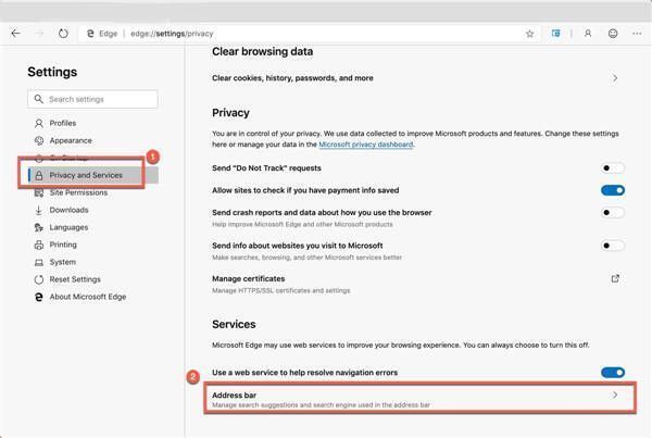 选择地址栏设置步骤图
