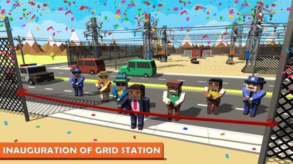 建设像素电网站游戏画面