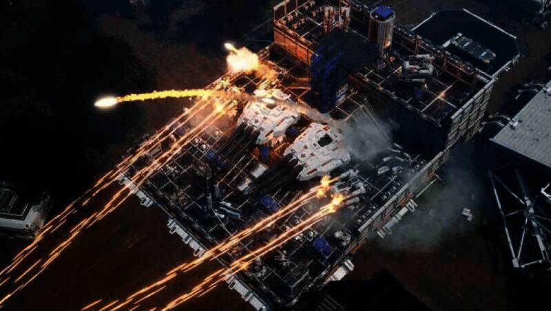 重装前哨游戏中防御设施及战斗画面