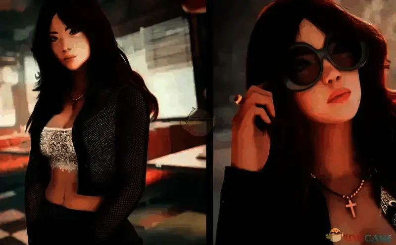 《赛博朋克2077》时尚镂空蕾丝装MOD截图2