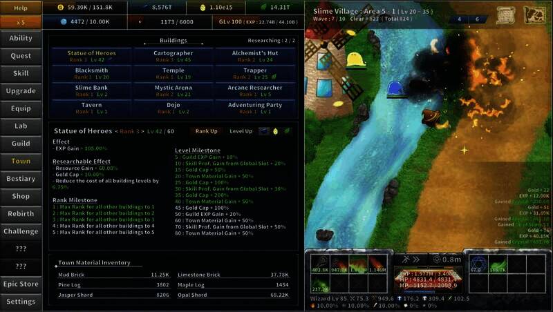 《增量史诗英雄2》城镇建设画面