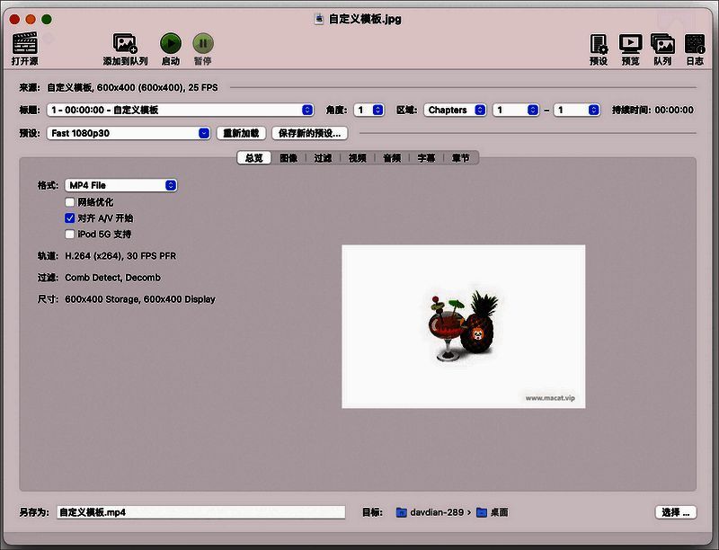 HandBrake软件界面截图