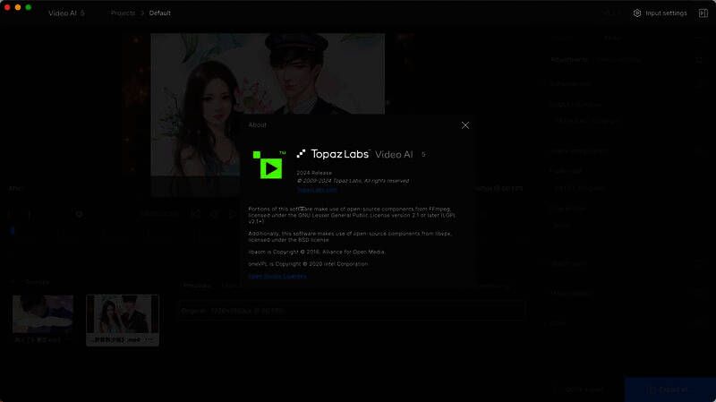 Topaz Video AI软件界面展示