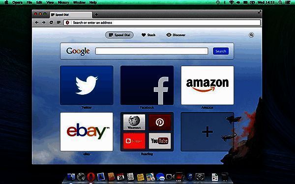Opera浏览器Mac版界面展示