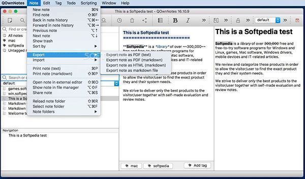 QOwnNotes软件展示图