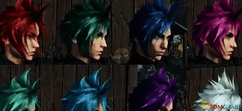 《最终幻想7：重生》克劳德多色发丝包MOD展示图1