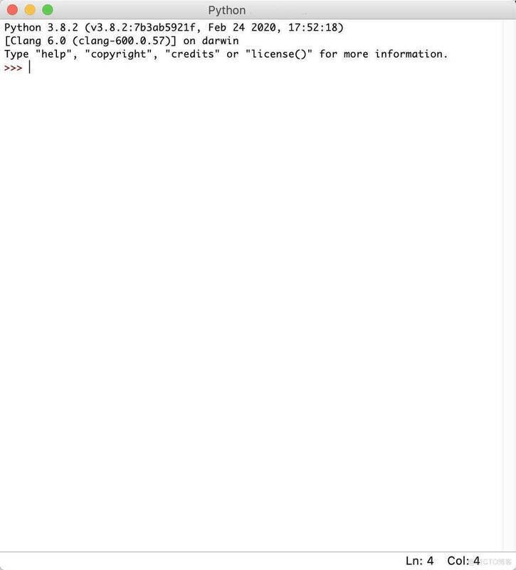 打开spotlight键入IDLE的界面