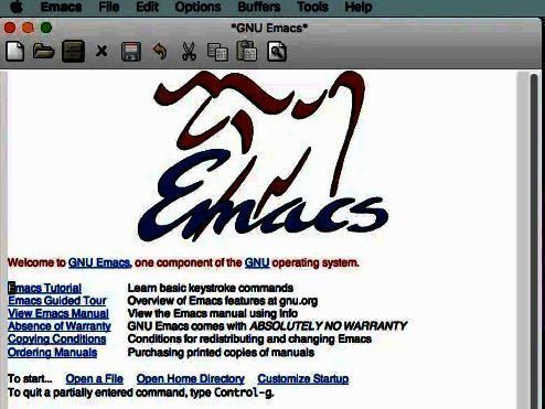 Emacs Mac版软件界面示例图