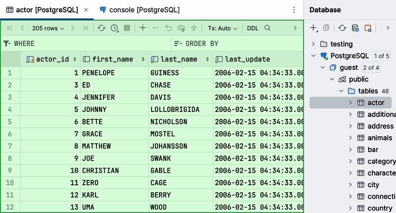 数据编辑器和查看器界面展示