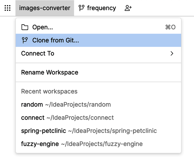 打开本地工作区操作界面