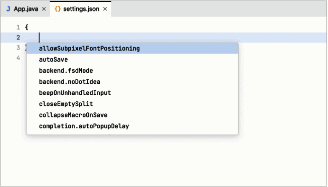 显示settings.json操作界面