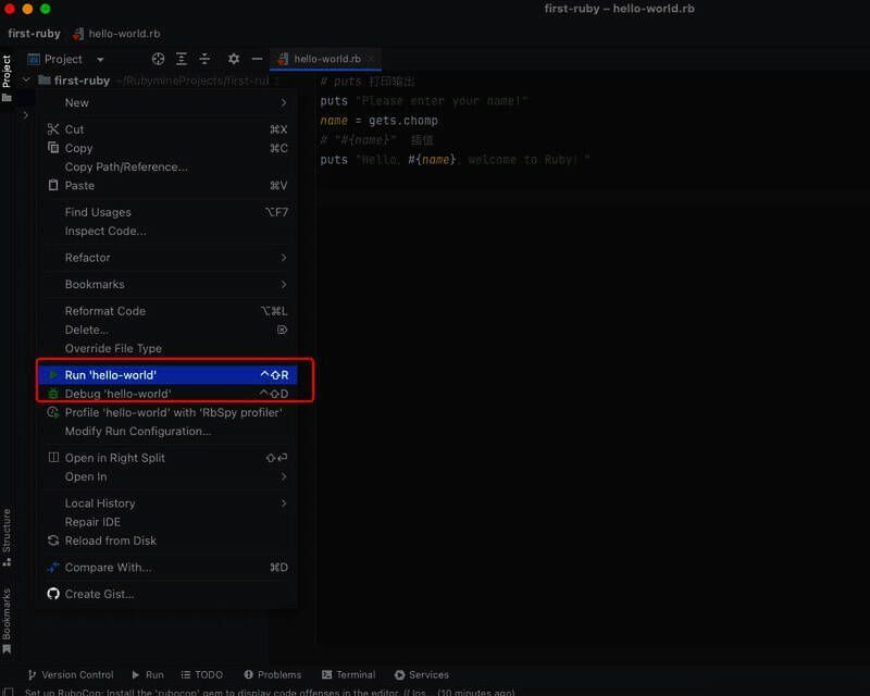 运行应用程序步骤 1