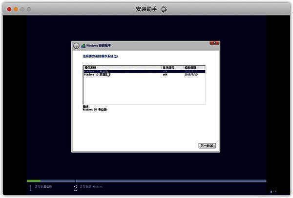 Win10专业版选择界面截图