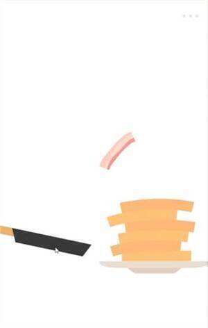 培根成功盖在煎饼上画面