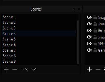 OBS场景切换界面展示