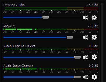 OBS音频混合器界面展示