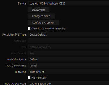 OBS配置选项界面展示