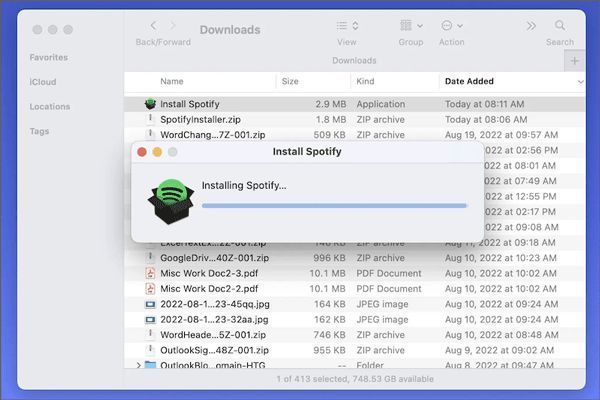 Spotify Mac版安装步骤界面