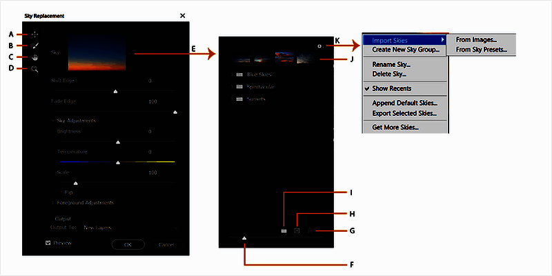 天空替换面板工具展示
