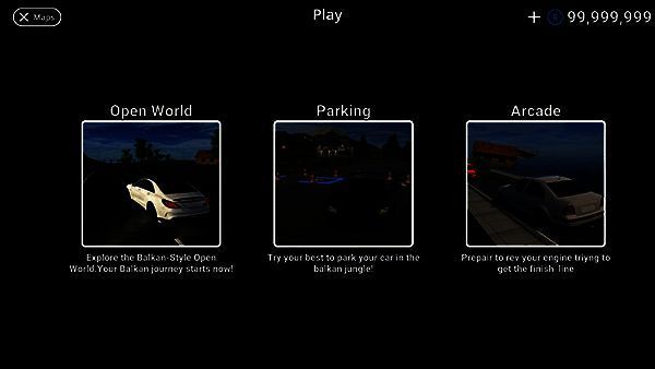 选择驾驶模拟环境界面