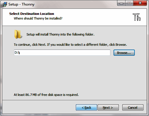 Thonny软件安装界面3