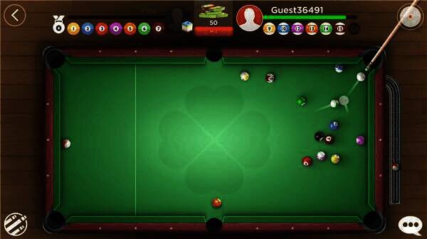 开球后球色显示截图