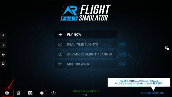 rfs模拟飞行设置图标界面