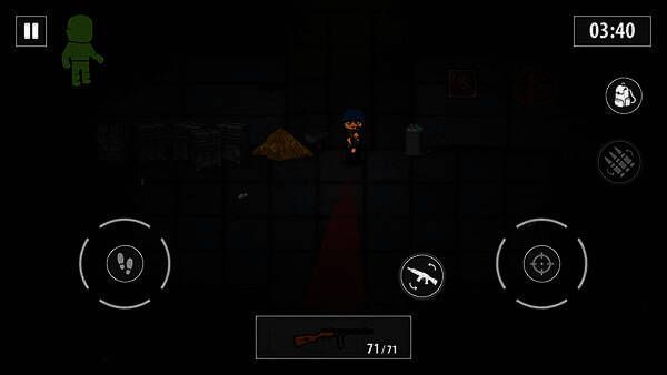 B大门及绿色撤离区域画面