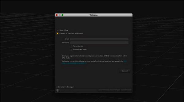 DAZ Studio注册页面