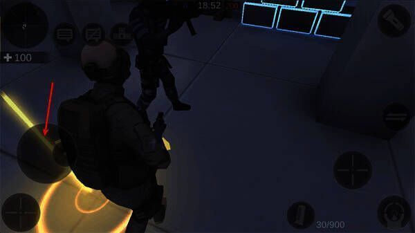 虚拟摇杆控制角色移动截图